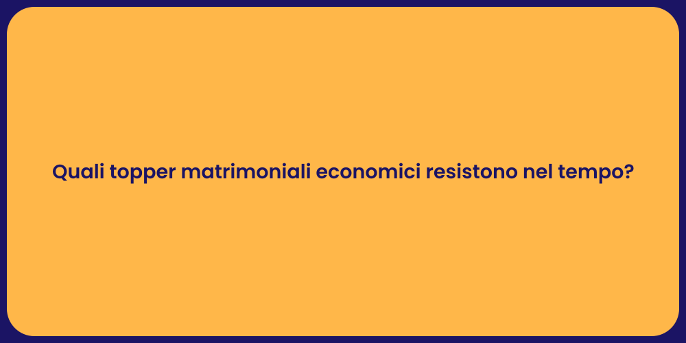 Quali topper matrimoniali economici resistono nel tempo?