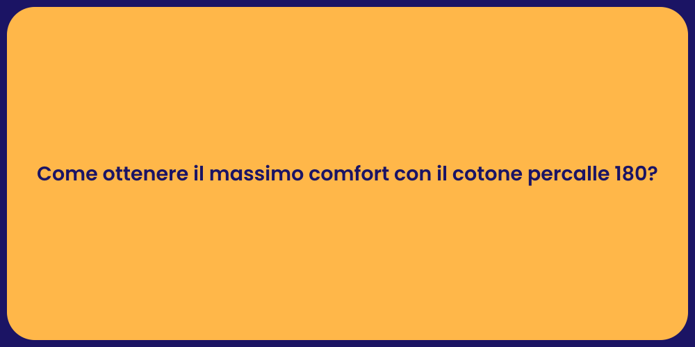 Massimo Comfort con Cotone Percalle