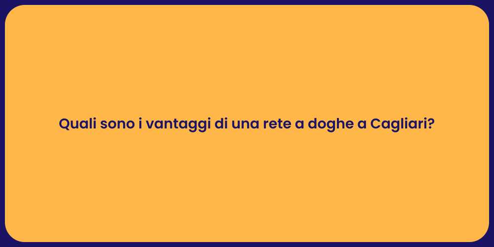 Quali sono i vantaggi di una rete a doghe a Cagliari?