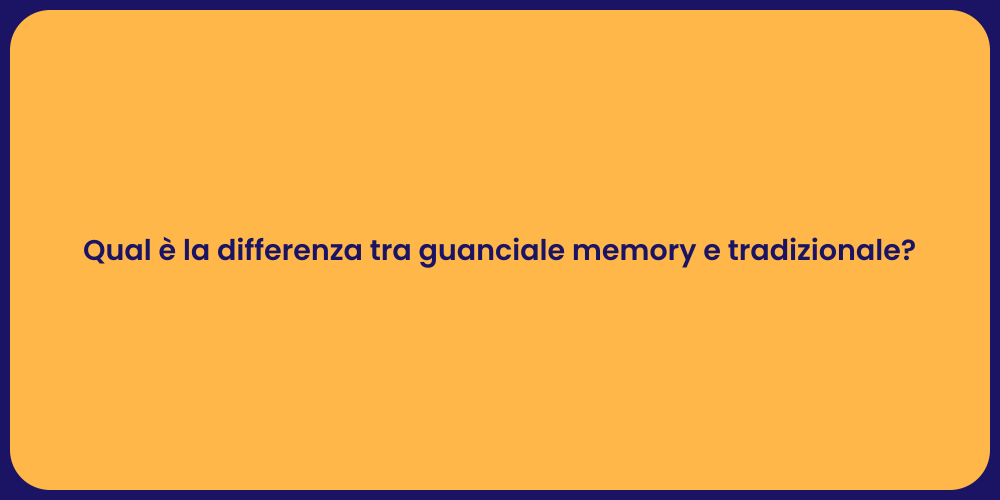 Qual è la differenza tra guanciale memory e tradizionale?