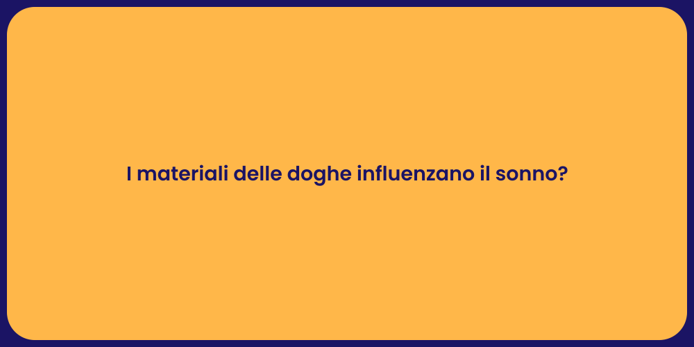 I materiali delle doghe influenzano il sonno?