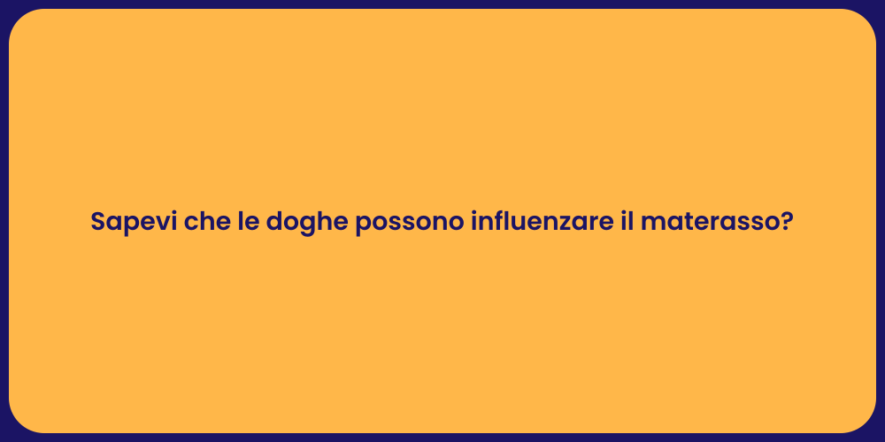 Sapevi che le doghe possono influenzare il materasso?