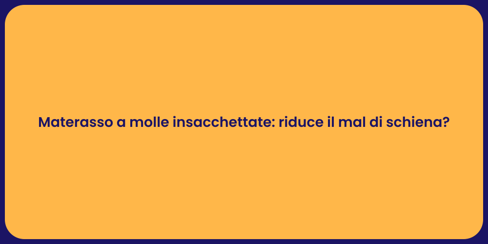 Materasso a Molle: Il Segreto per Dormire Bene