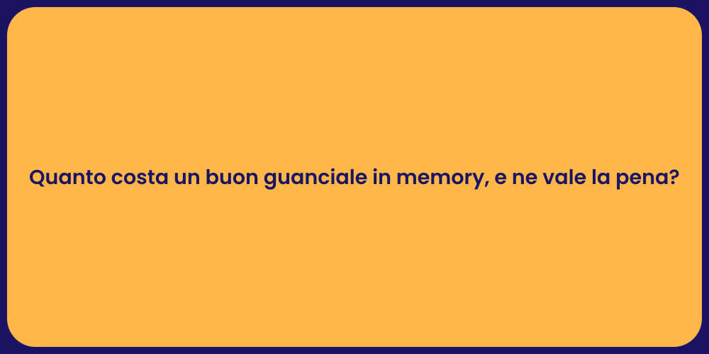 Quanto costa un buon guanciale in memory, e ne vale la pena?