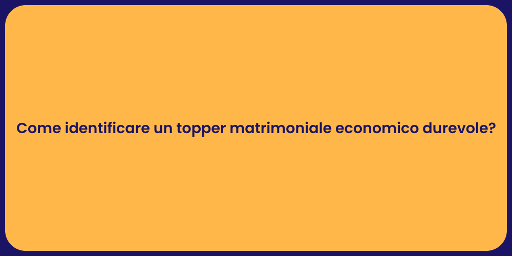 Come identificare un topper matrimoniale economico durevole?