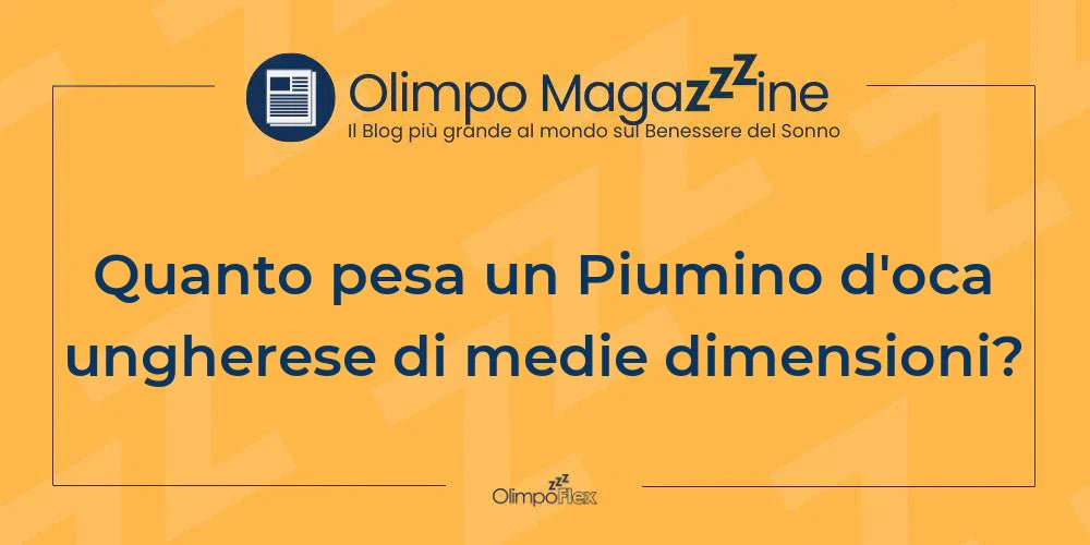 Quanto pesa un Piumino d'oca ungherese di medie dimensioni?