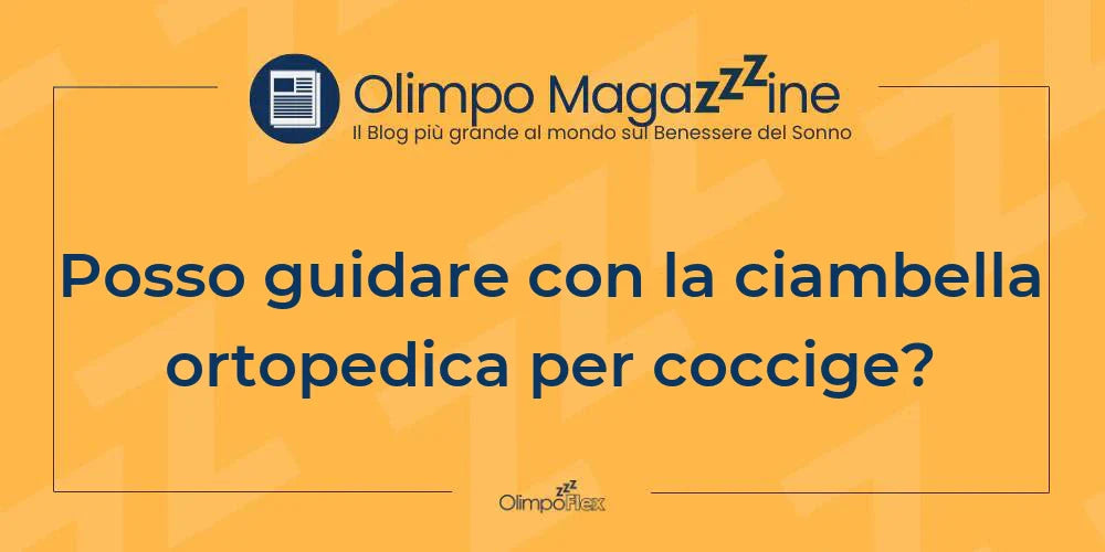 Posso guidare con la ciambella ortopedica per coccige?