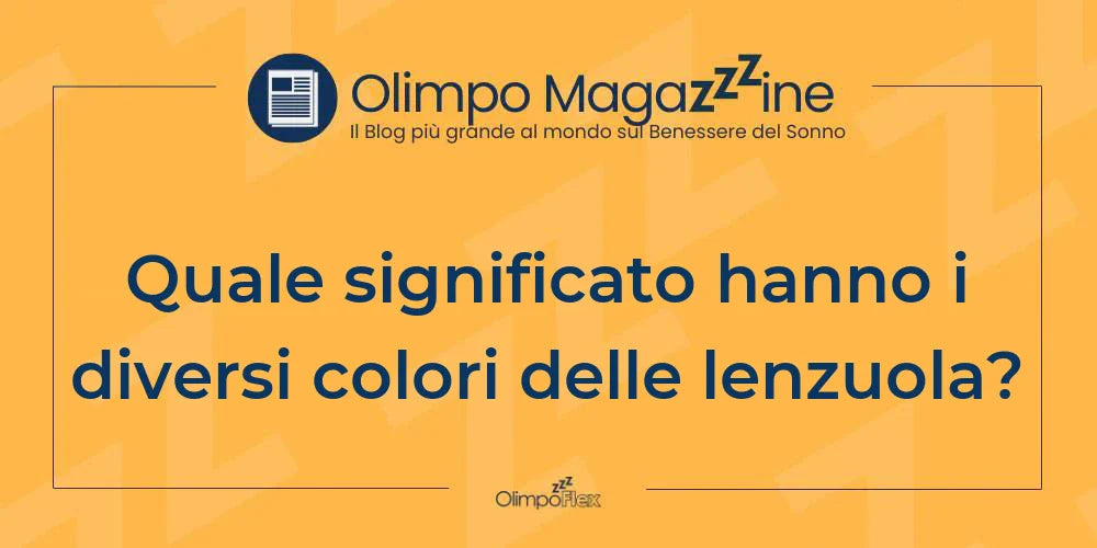 Quale significato hanno i diversi colori delle lenzuola?