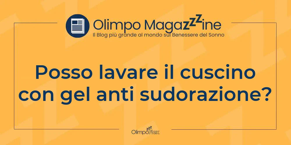 Posso lavare il cuscino con gel anti sudorazione?