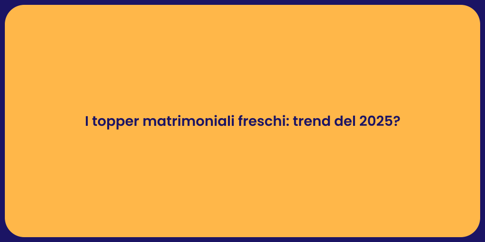 I topper matrimoniali freschi: trend del 2025?