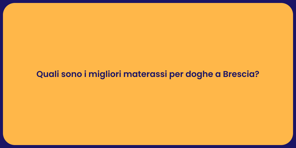 Quali sono i migliori materassi per doghe a Brescia?
