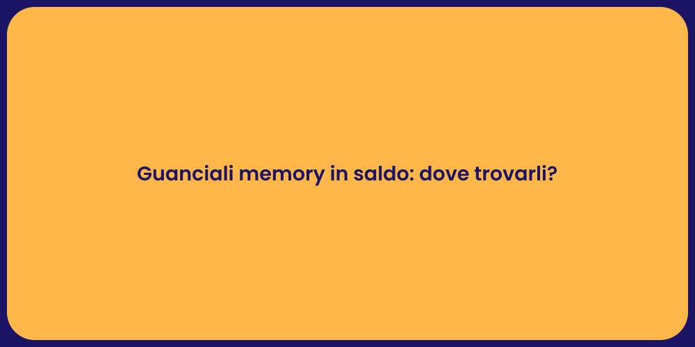 Guanciali memory in saldo: dove trovarli?