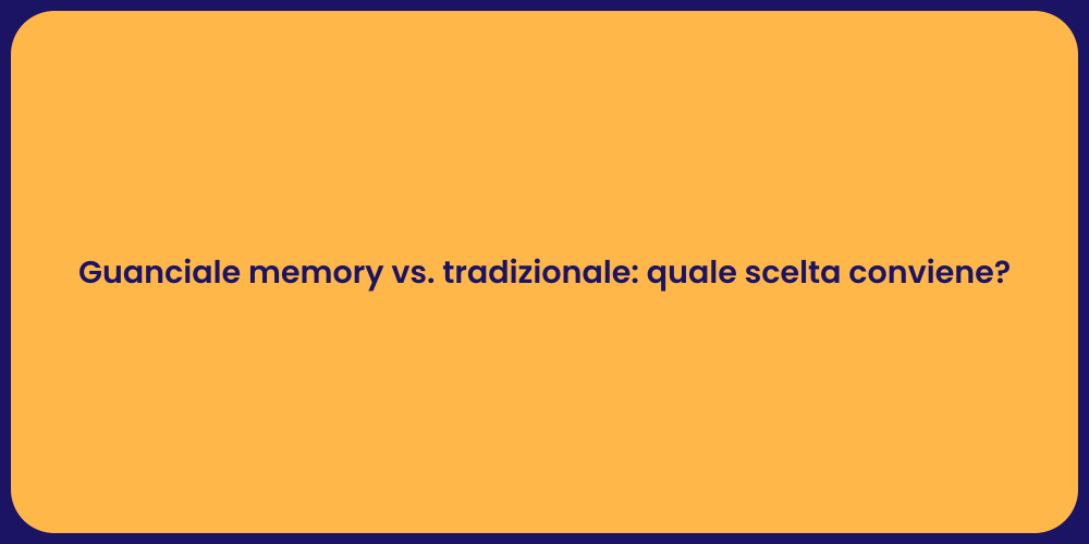 Guanciale memory vs. tradizionale: quale scelta conviene?