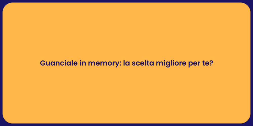 Guanciale in memory: la scelta migliore per te?