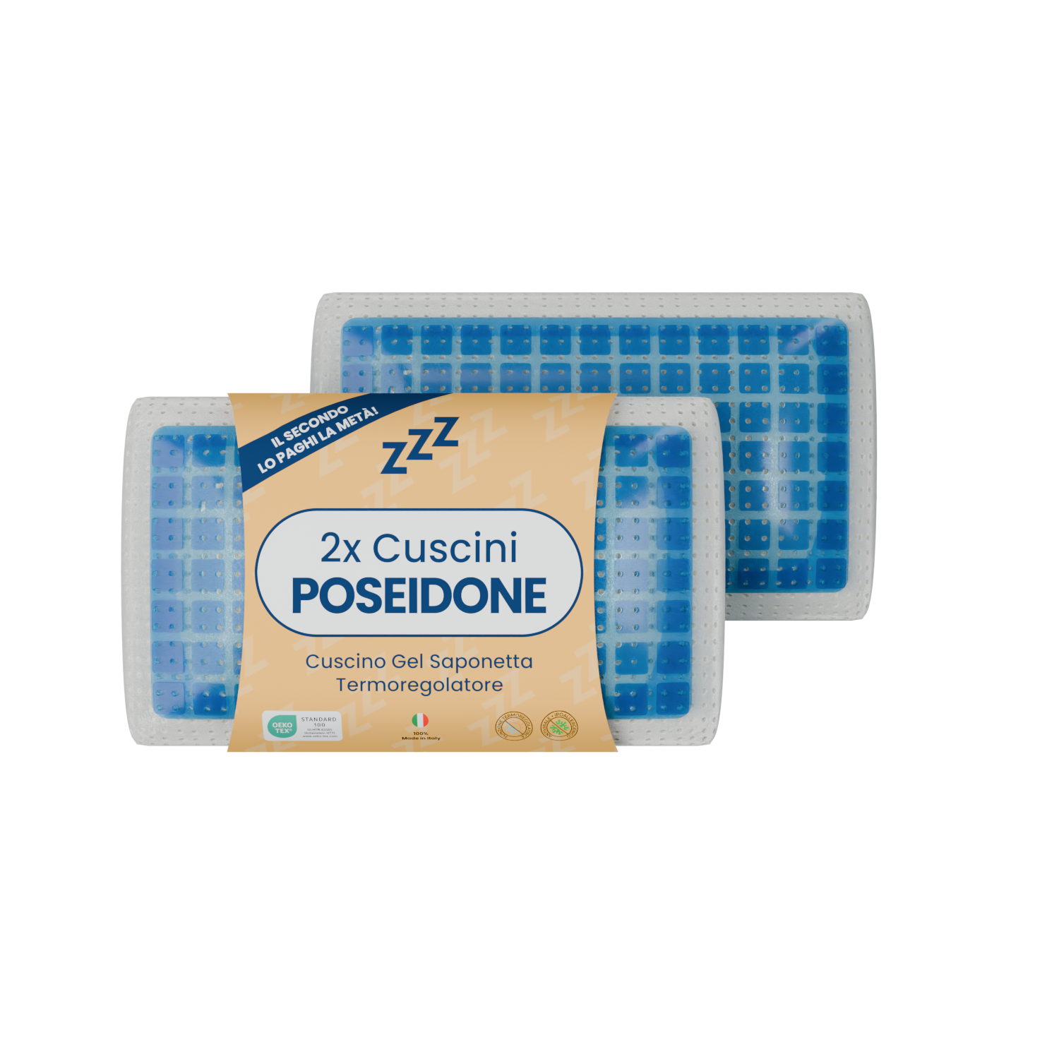 Coppia | Cuscino - Gel- Stop al Sudore - Termoregolatore - Poseidone