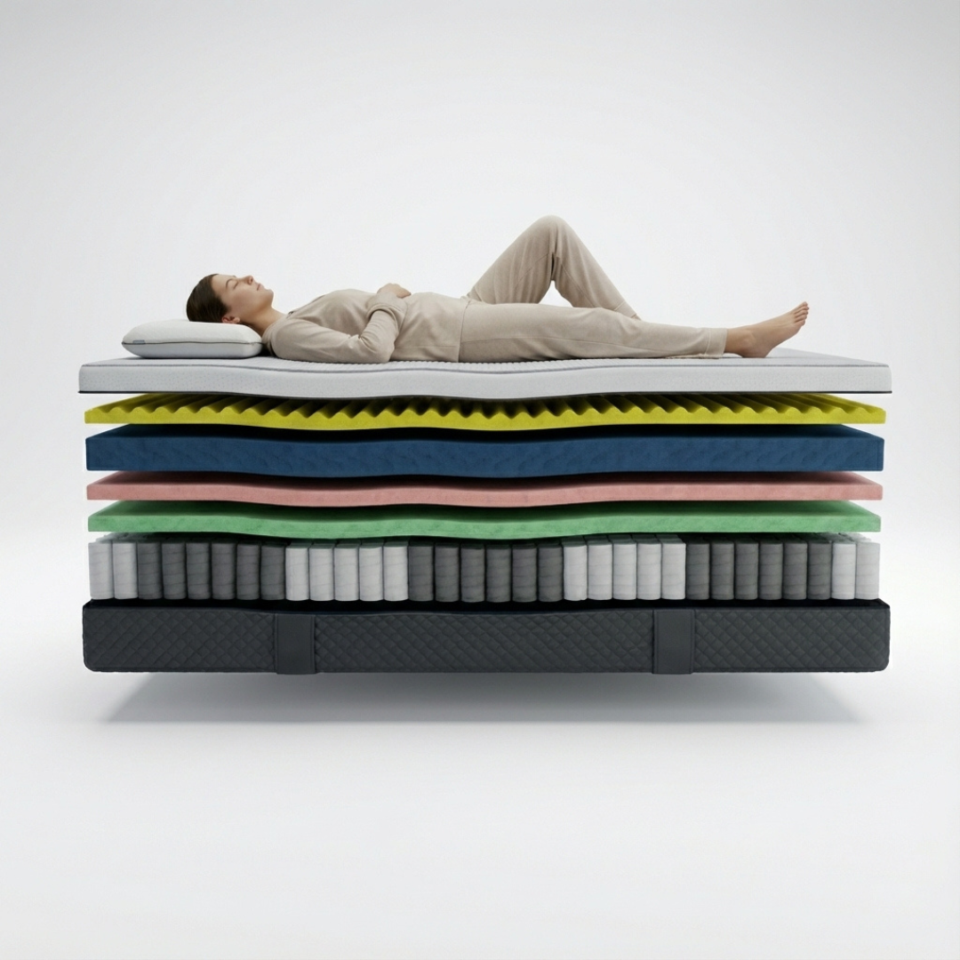 Kit Comfort – Materasso Hybrid + 2 Cuscini + Coprimaterasso + Piumino Inclusi