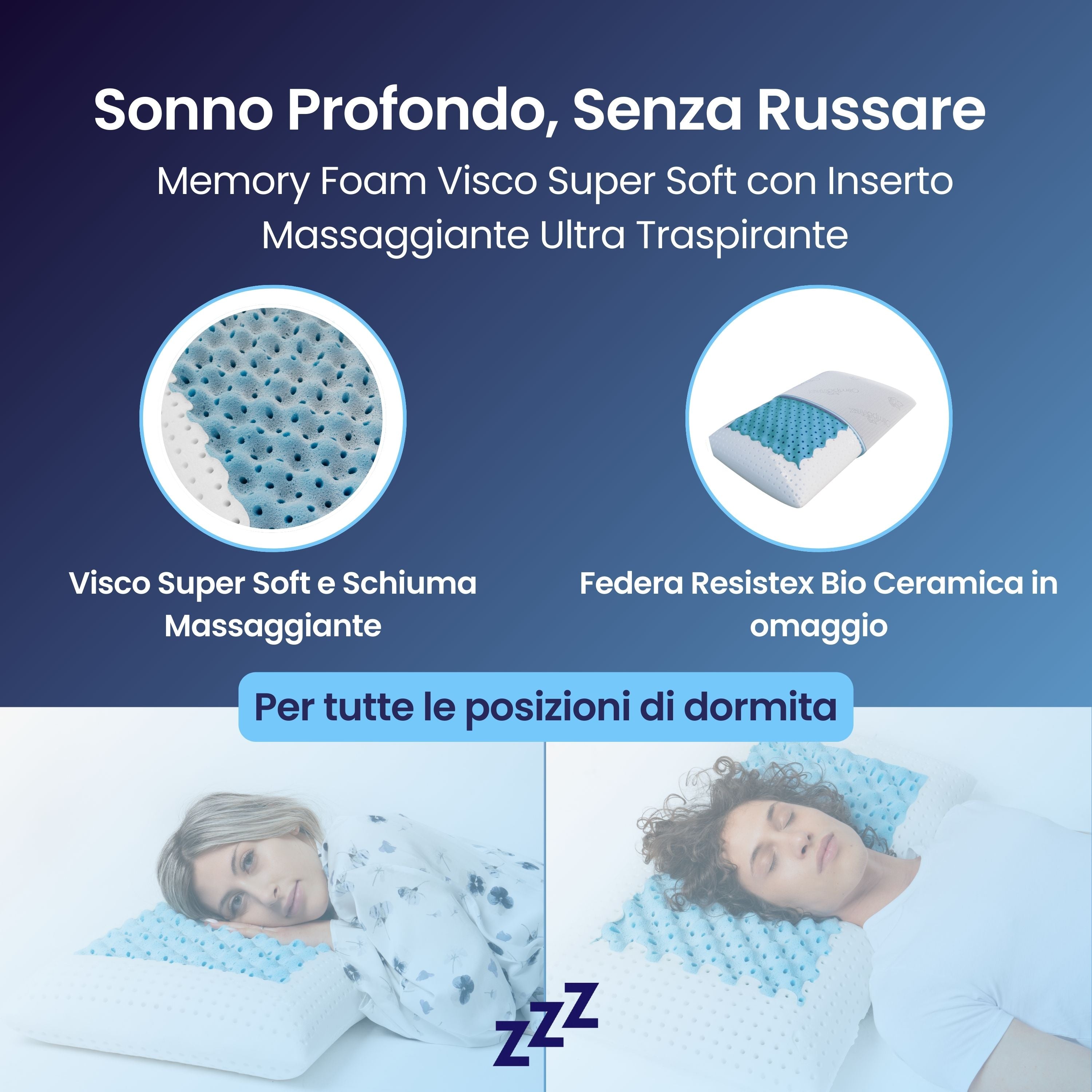 Cuscino - AntiRussamento - Russare non è più un problema - Zeus
