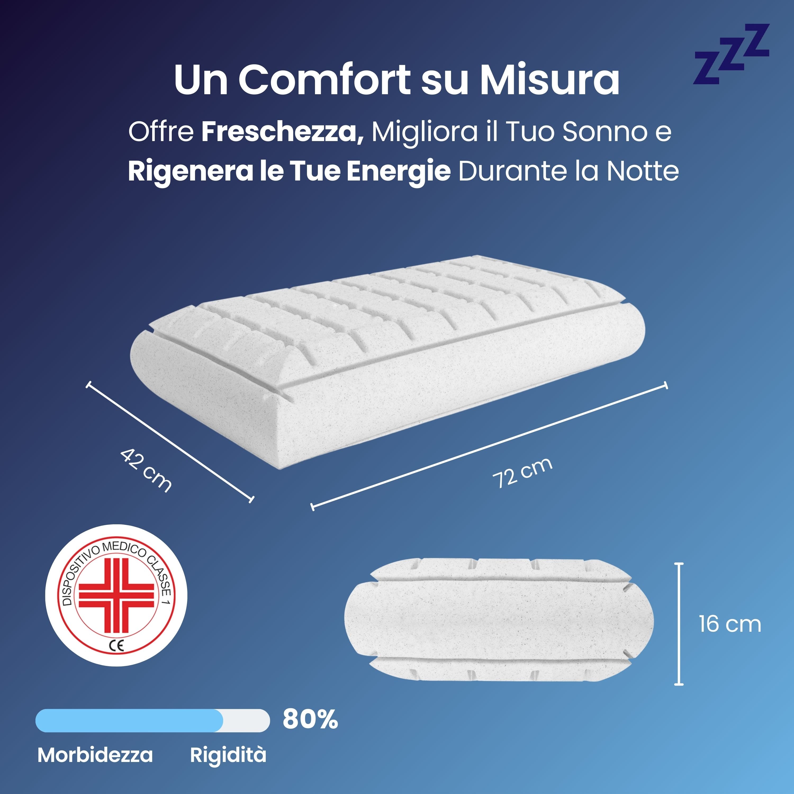 Cuscino per recupero muscolare a taglio laser in grafite - Lunar