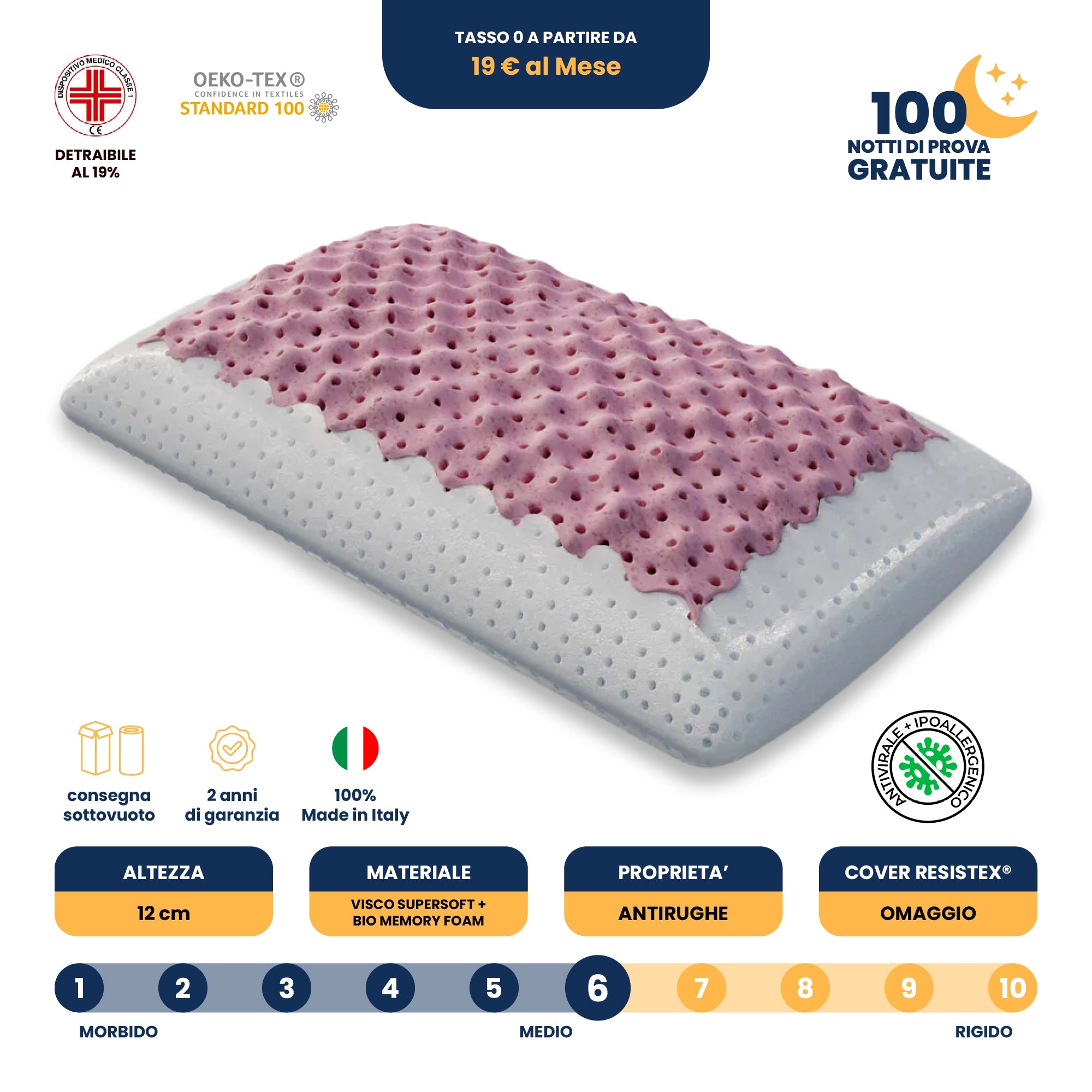 Cuscino AntiRughe - Proteggi la Pelle - Venere