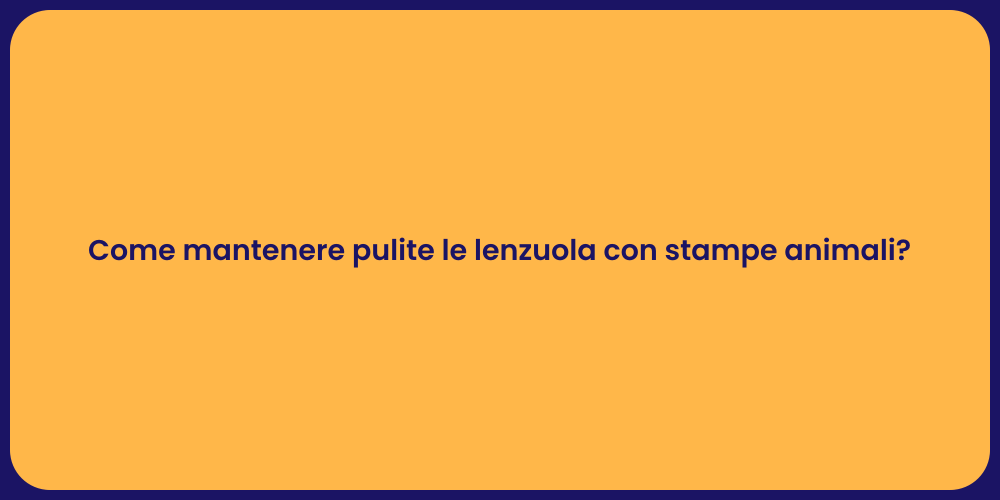 Stile Unico con Lenzuola Animali