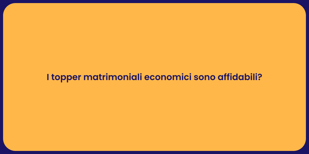 I topper matrimoniali economici sono affidabili?