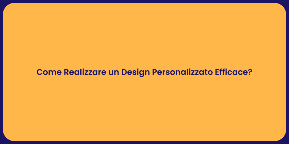 Come Realizzare un Design Personalizzato Efficace?
