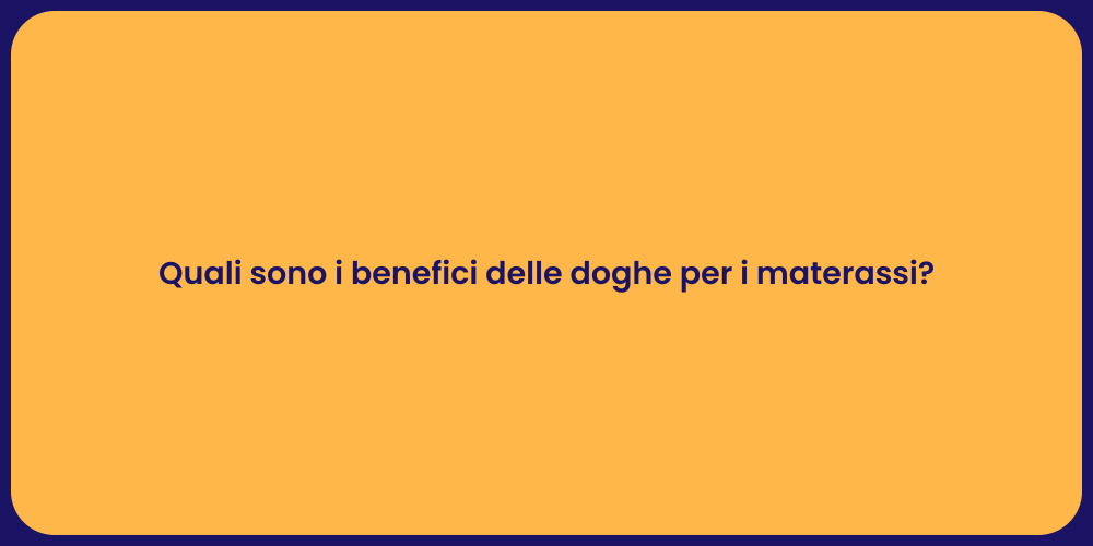 Quali sono i benefici delle doghe per i materassi?