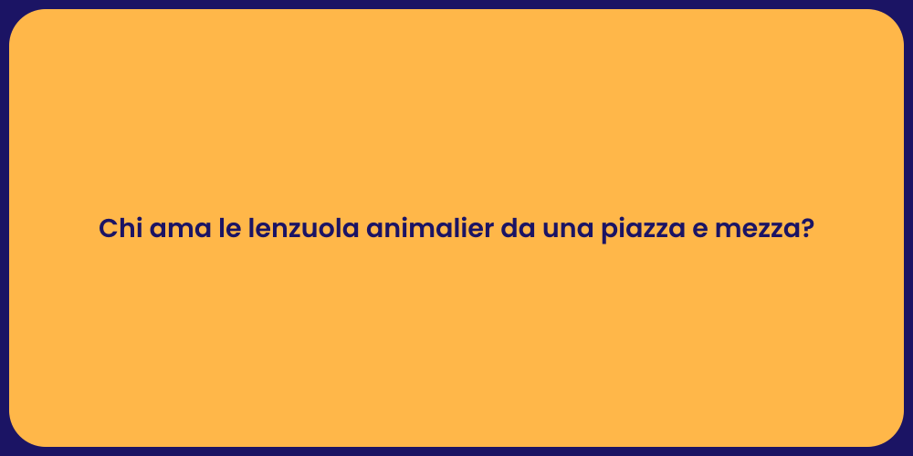 Chi ama le lenzuola animalier da una piazza e mezza?