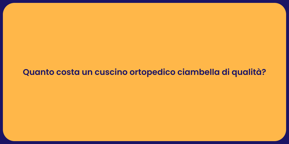 Quanto costa un cuscino ortopedico ciambella di qualità?
