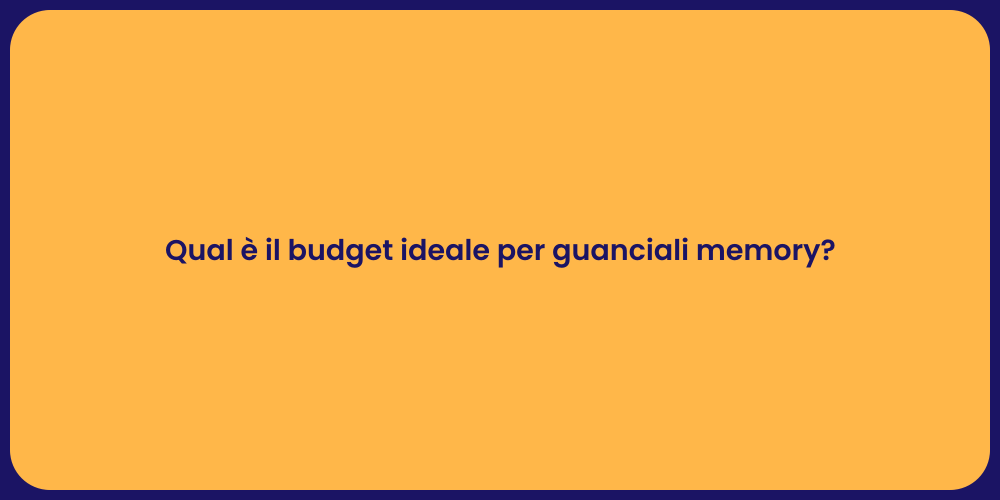 Qual è il budget ideale per guanciali memory?