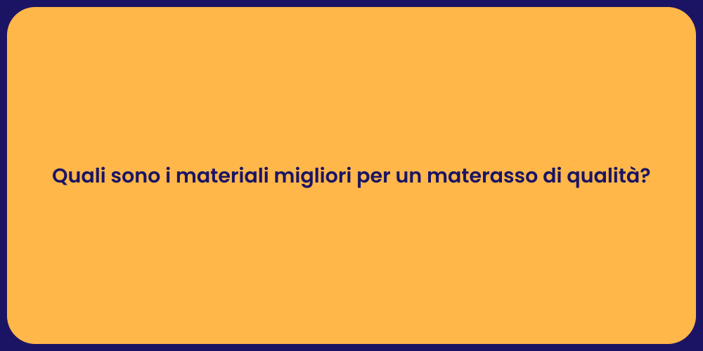 I Migliori Materiali per Dormire Bene