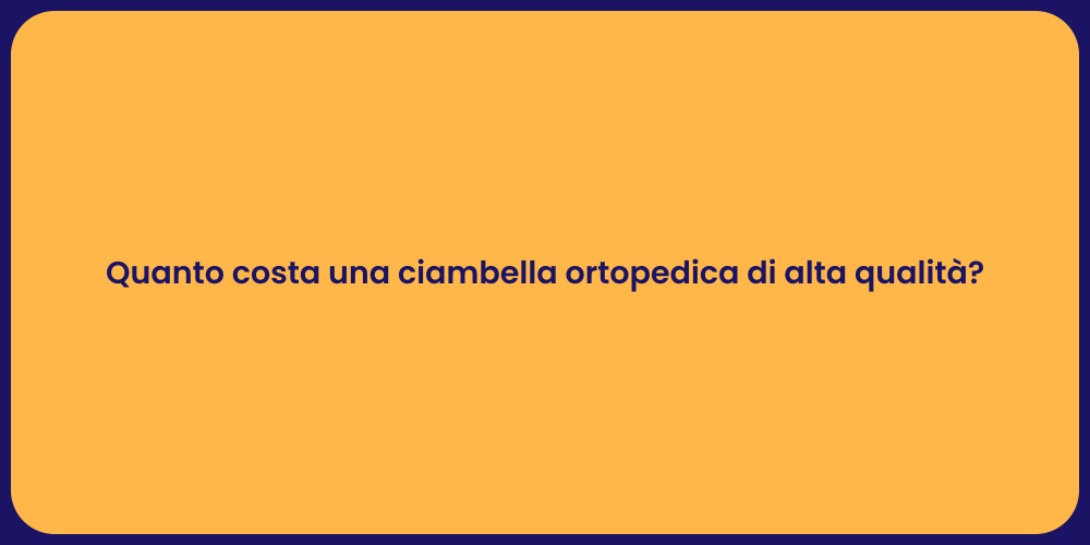 Quanto costa una ciambella ortopedica di alta qualità?