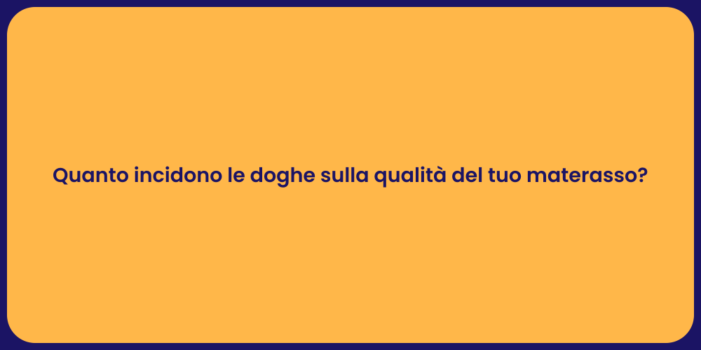 Quanto incidono le doghe sulla qualità del tuo materasso?
