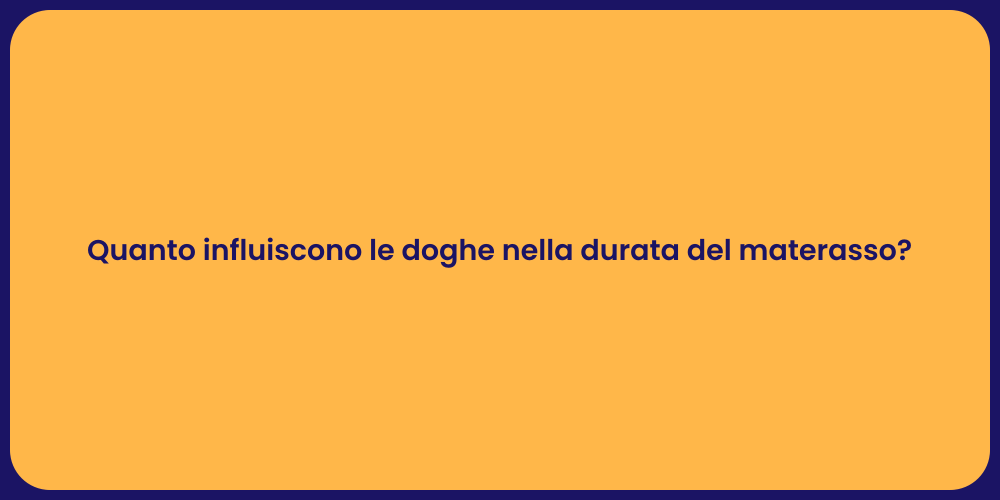 Quanto influiscono le doghe nella durata del materasso?