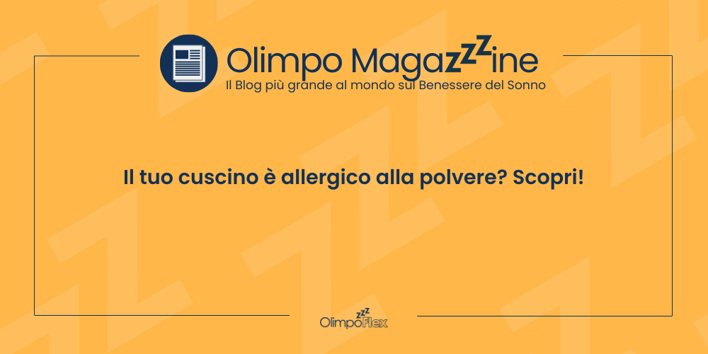 Il tuo cuscino è allergico alla polvere? Scopri!