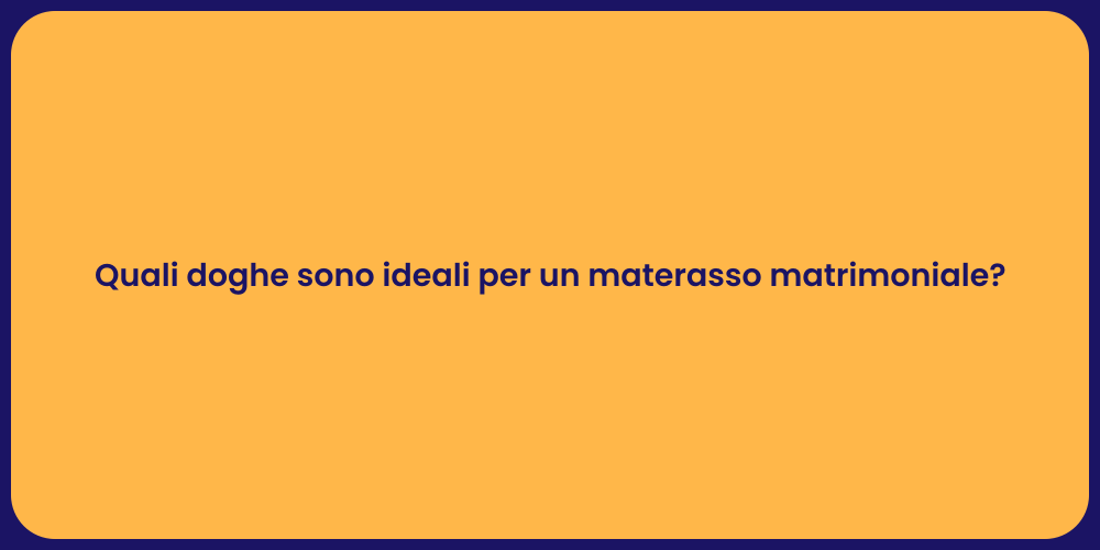 Quali doghe sono ideali per un materasso matrimoniale?