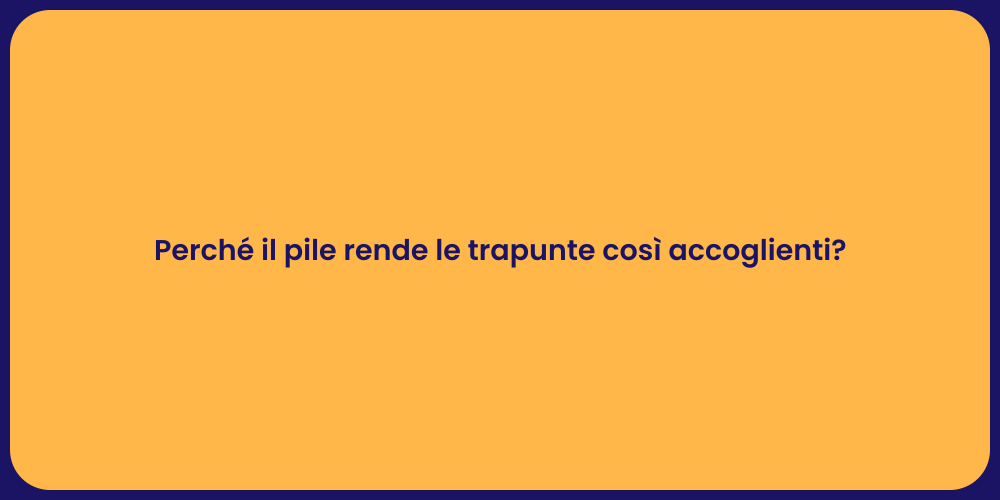 Perché il pile rende le trapunte così accoglienti?