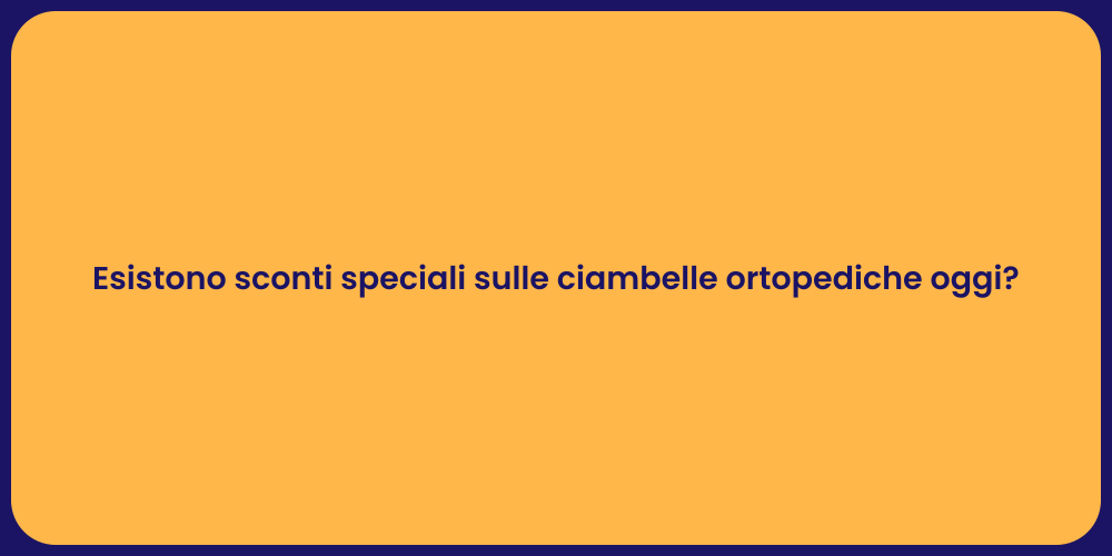 Esistono sconti speciali sulle ciambelle ortopediche oggi?