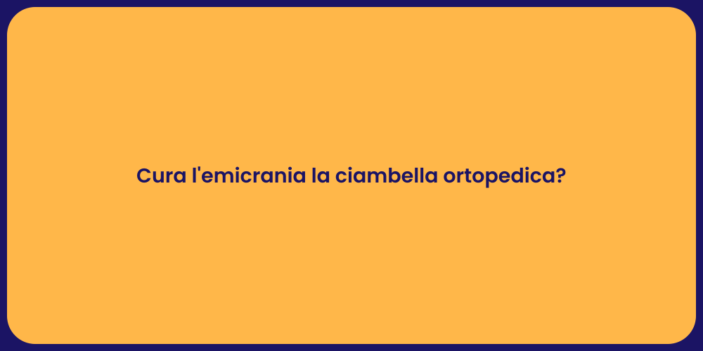 Cura l'emicrania la ciambella ortopedica?