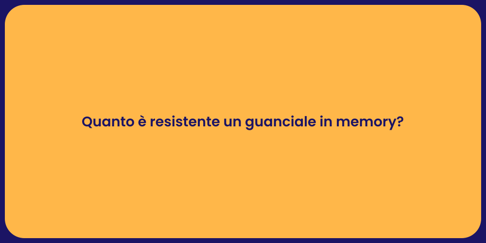 Quanto è resistente un guanciale in memory?