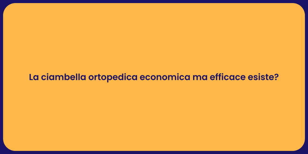 La ciambella ortopedica economica ma efficace esiste?