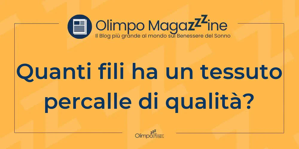 Quanti fili ha un tessuto percalle di qualità?