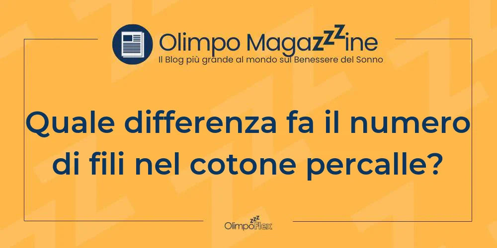 Quale differenza fa il numero di fili nel cotone percalle?