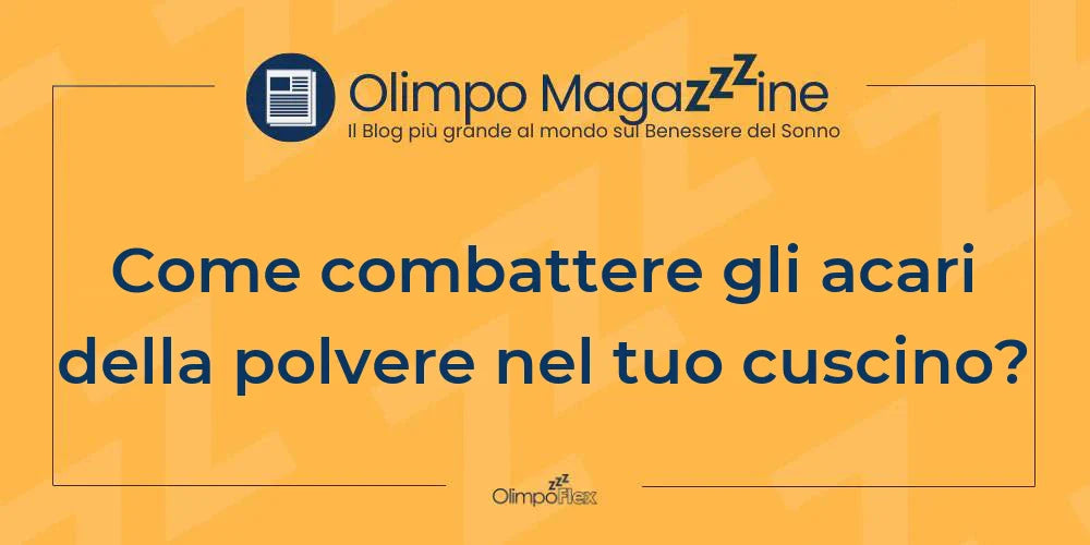 Come combattere gli acari della polvere nel tuo cuscino?