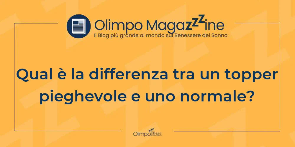 Qual è la differenza tra un topper pieghevole e uno normale?