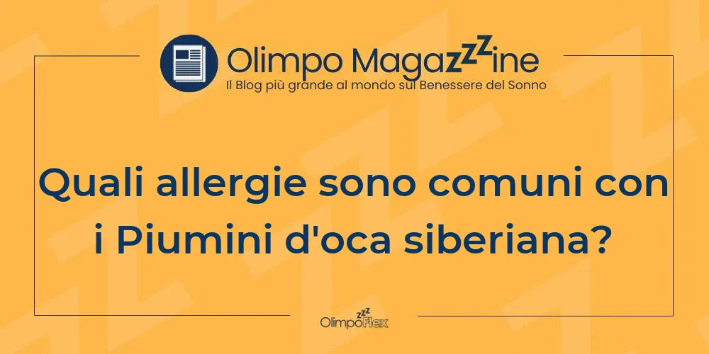 Quali allergie sono comuni con i Piumini d'oca siberiana?