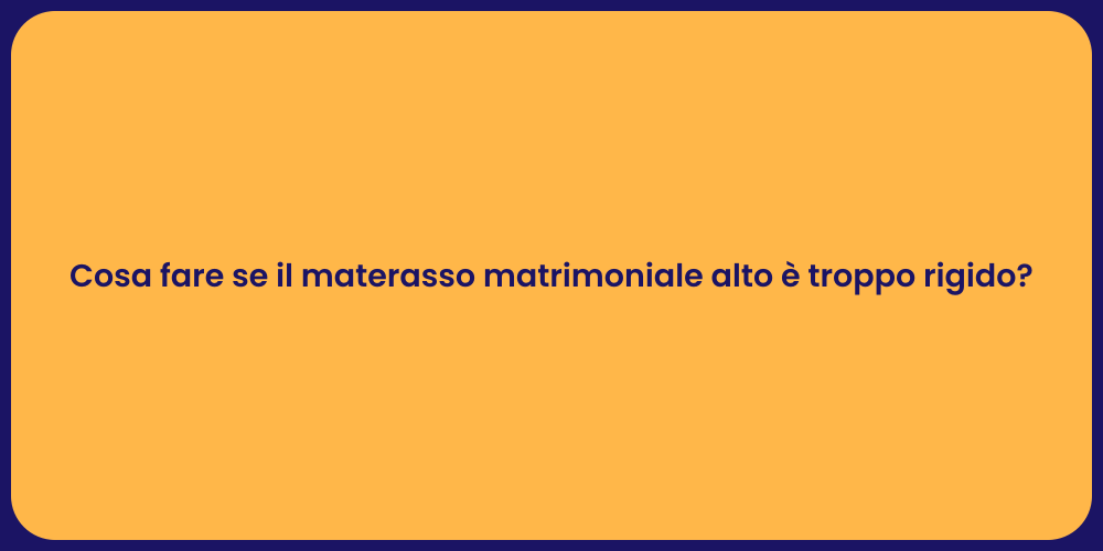 Guida alla Scelta del Materasso Matrimoniale