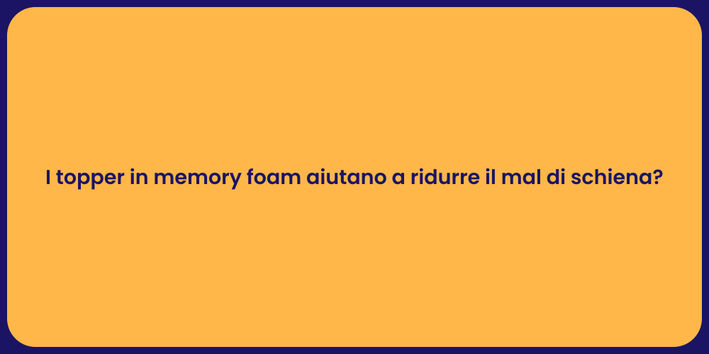 Come il Topper in Memory Foam Aiuta il Sonno