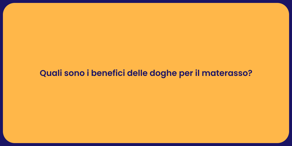 Quali sono i benefici delle doghe per il materasso?
