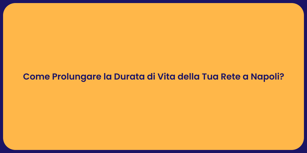 Come Prolungare la Durata di Vita della Tua Rete a Napoli?